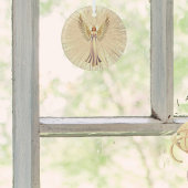 Ornement En Verre Parties scintillant d'or ailes guérir Noël Angel