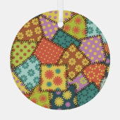 Ornement En Verre Patchwork Eclectique : Mélange Motif Diverse (Verso)