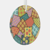 Ornement En Verre Patchwork Eclectique : Mélange Motif Diverse (Avant droite)