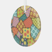Ornement En Verre Patchwork Eclectique : Mélange Motif Diverse (Avant gauche)