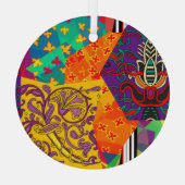 Ornement En Verre Patchwork indien turc festier Mandala (Verso)