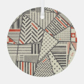 Ornement En Verre Patchwork rétro : Conception géométrique Abstraite (Verso)