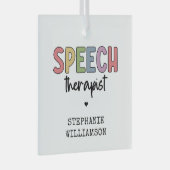 Ornement En Verre Pathologiste orthophoniste sur mesure SLP (Avant droite)