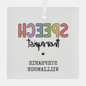 Ornement En Verre Pathologiste orthophoniste sur mesure SLP (Verso)