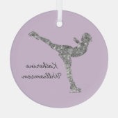 Ornement En Verre Patinage artistique personnalisé Patinage sur glac (Verso)