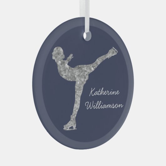 Ornement En Verre Patinage artistique personnalisé Patinage sur glac (Avant droite)