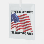 Ornement En Verre patriote américain (Avant gauche)