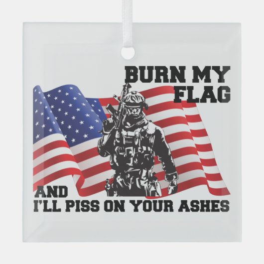 Ornement En Verre Patriote américain (Recto)