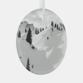 Ornement En Verre Paysage alpin : Snowy Fir Trees (Avant droite)