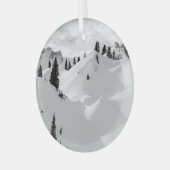 Ornement En Verre Paysage alpin : Snowy Fir Trees (Avant gauche)