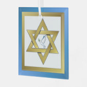 Ornement En Verre Peace Dove Star De David Ornament (Avant gauche)