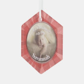 Ornement En Verre Pêcher Notre Petit Gerber Photo Bébé (Avant gauche)