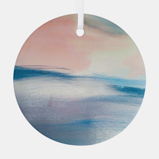 Ornement En Verre Peinture à l'huile Abstraite, texture de toile. (Verso)