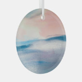 Ornement En Verre Peinture à l'huile Abstraite, texture de toile. (Avant droite)