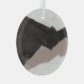 Ornement En Verre Peinture multimédia mixte, design abstrait minimal (Avant droite)