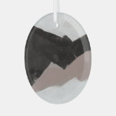 Ornement En Verre Peinture multimédia mixte, design abstrait minimal (Avant gauche)