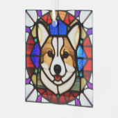 Ornement En Verre Pembroke Welsh Corgi "Verre Tiré" (Avant gauche)