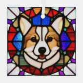 Ornement En Verre Pembroke Welsh Corgi "Verre Tiré" (Verso)