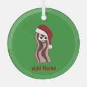 Ornement En Verre Père Noël Bacon (Recto)