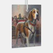 Ornement En Verre Période de fêtes de Noël Beagle (Avant droite)
