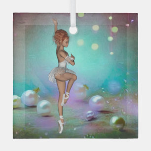 Ornement En Verre Perles peintes Arrière - plan & Ballerina dansante