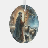 Ornement En Verre Personalized Nativity Shepherd (Avant droite)