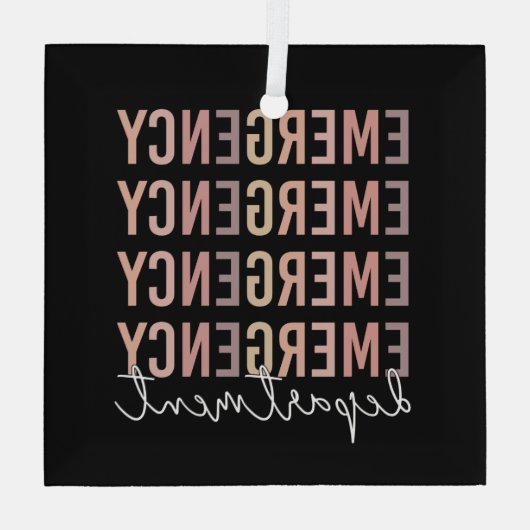 Ornement En Verre Personnel du service des urgences | infirmière | T (Verso)