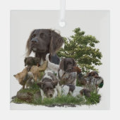 Ornement En Verre Petit Munsterlander (Verso)