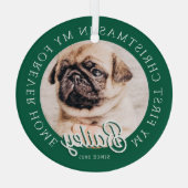 Ornement En Verre Pet's My First Christmas In Forever Home Modern (Verso)