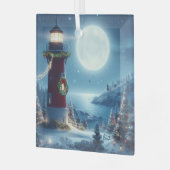 Ornement En Verre Phare de Noël nautique (Avant gauche)