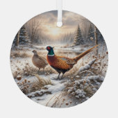 Ornement En Verre Pheasant  (Verso)
