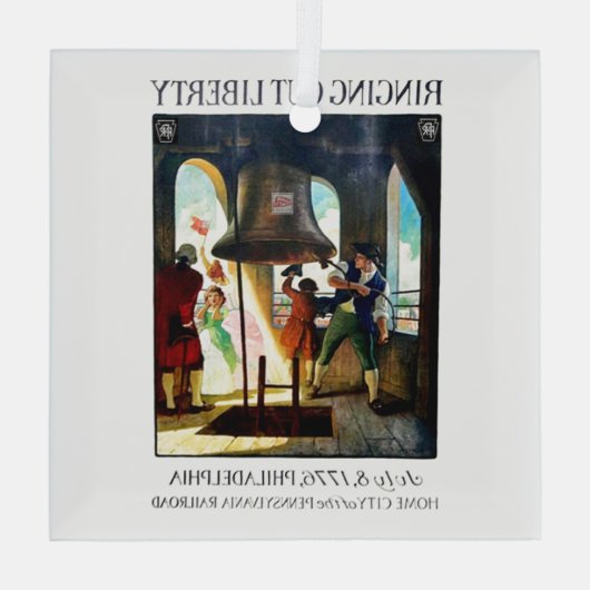 Ornement En Verre Philadelphia Liberty sur le chemin de fer Pennsylv (Verso)