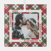 Ornement En Verre Photo apposée à Noël (Recto)