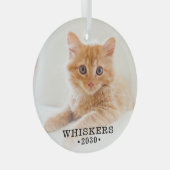 Ornement En Verre Photo Cat (Avant droite)