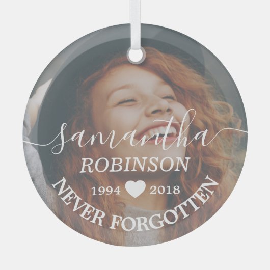 Ornement En Verre Photo commémorative moderne Noël (Recto)