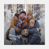 Ornement En Verre photo de famille (Verso)