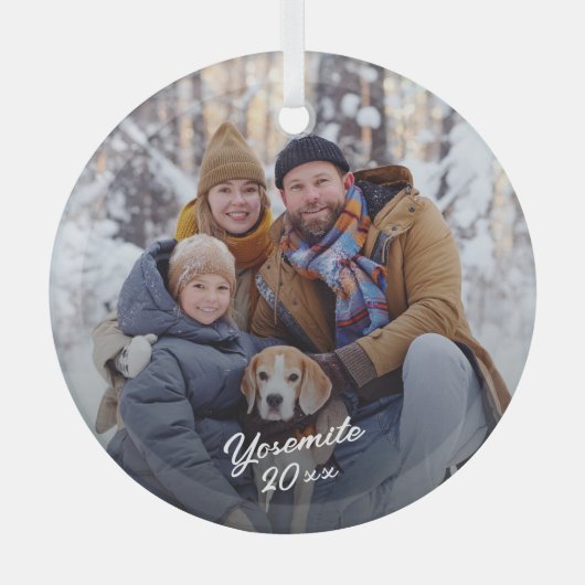 Ornement En Verre photo de famille (Recto)