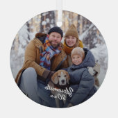 Ornement En Verre photo de famille (Verso)