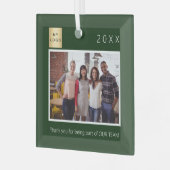 Ornement En Verre Photo du logo de l'entreprise (Avant gauche)