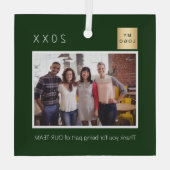 Ornement En Verre Photo du logo de l'entreprise (Verso)