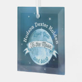 Ornement En Verre Photo Love You to the Moon and Back Ornament (Avant gauche)