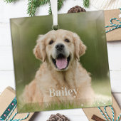 Ornement En Verre Photo Personnalisé d'Animal de Compagnie Moderne e