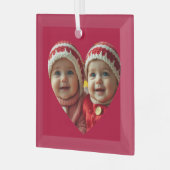 Ornement En Verre Photo personnalisée (Avant gauche)