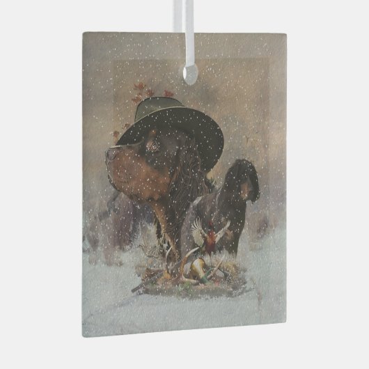 Ornement En Verre Picardy Spaniel, Saison de chasse (Avant droite)