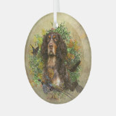 Ornement En Verre Picardy Spaniel, Saison de chasse (Avant gauche)