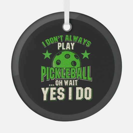 Ornement En Verre Pickleball (Recto)