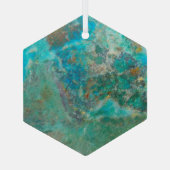 Ornement En Verre Pierre minérale bleu Chrysocolla (Verso)