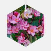 Ornement En Verre Pink Plumeria (Verso)