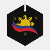 Ornement En Verre Pinoy Flag (Verso)