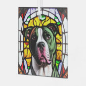 Ornement En Verre Pit Bull en "Verre Tiré" (Avant gauche)